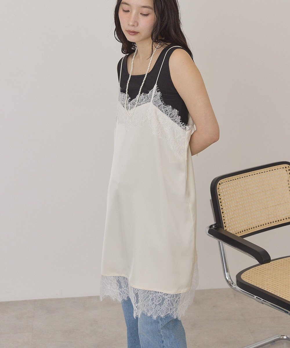 AMERICAN HOLIC レースサテンキャミワンピース 