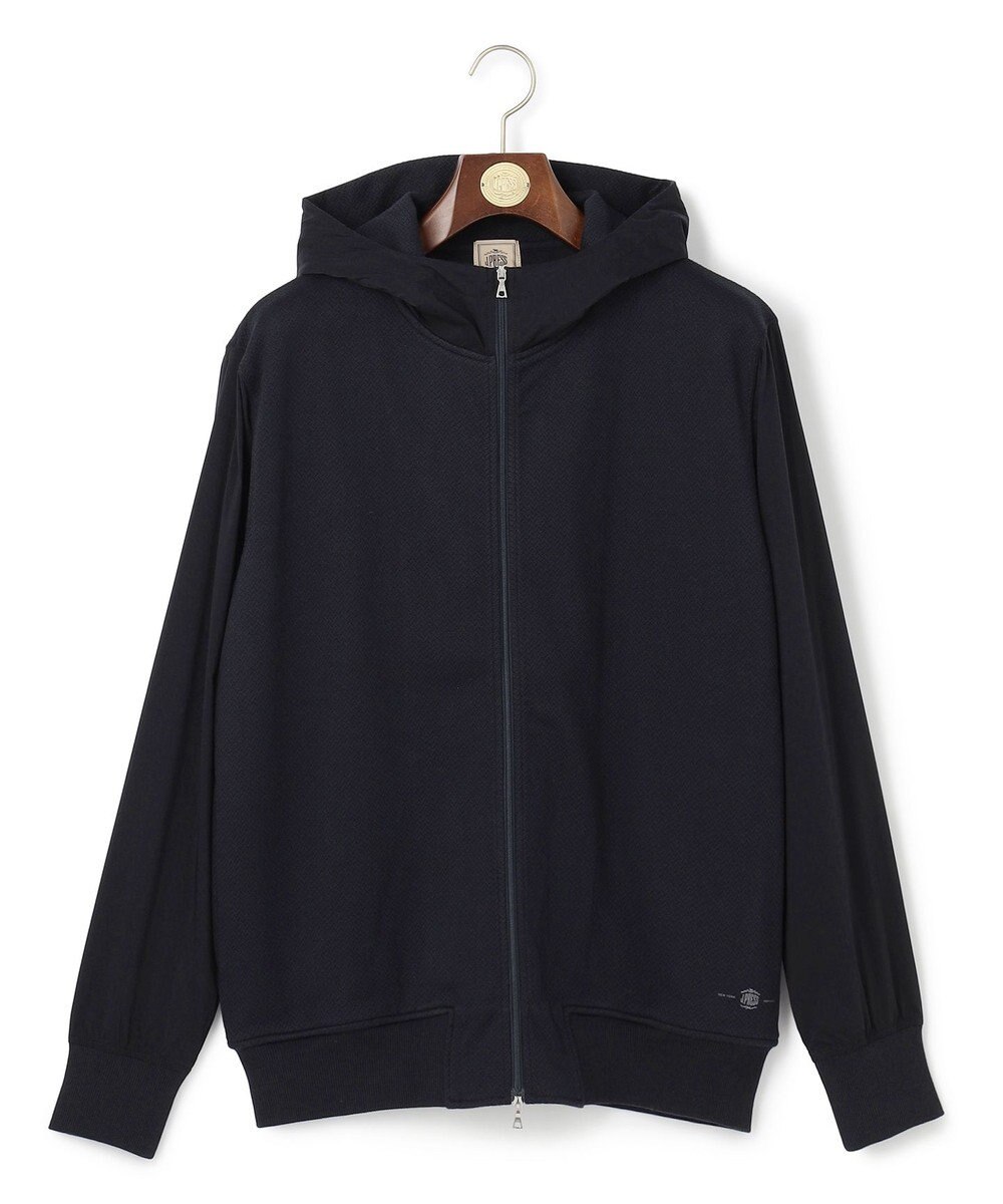 J.PRESS MEN お出かけシーンにも最適【J.PRESS PREMIUM JERSEY】ジャガードリンクス コンビパーカー 