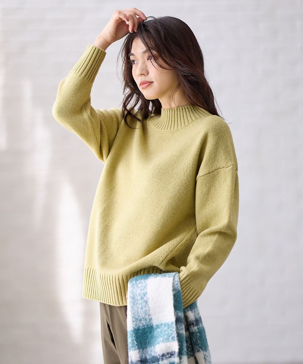 ANY ラムウールボトルネックプルオーバー 