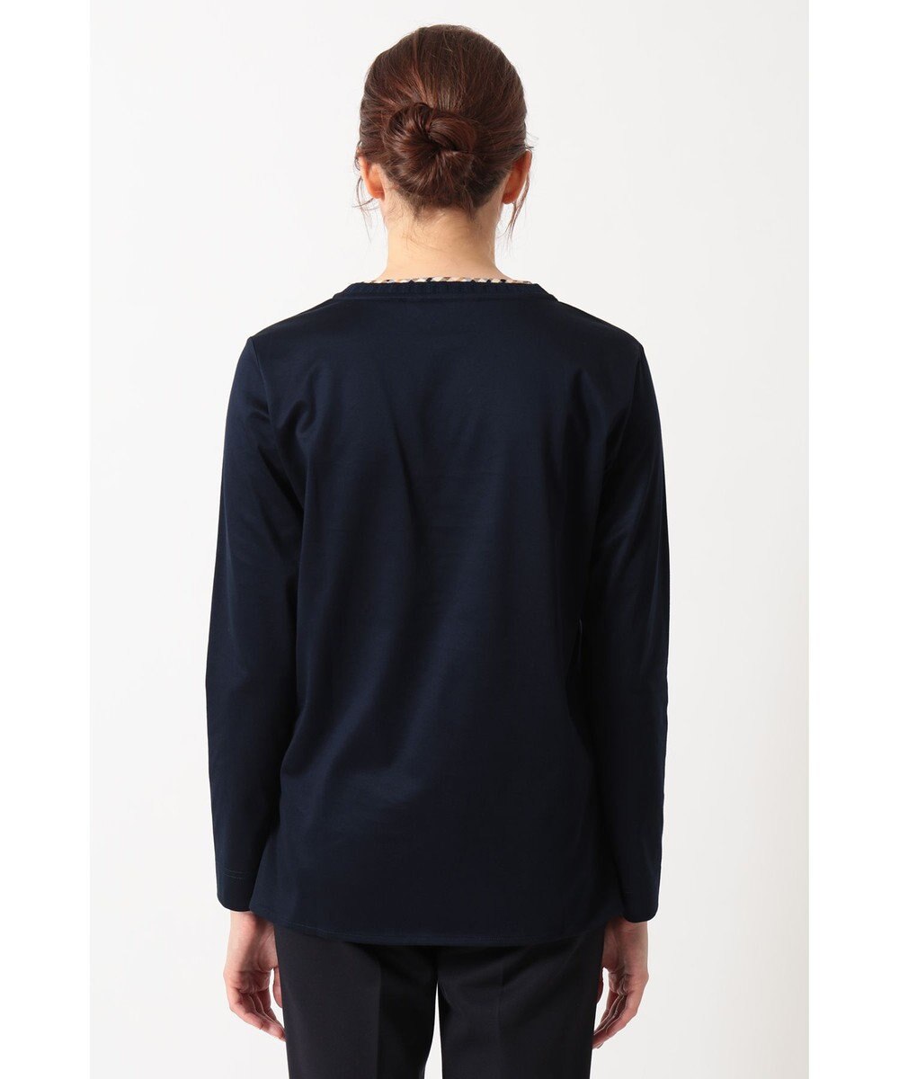 DAKS ミニハウスチェック襟 ダブルカラーTシャツ 