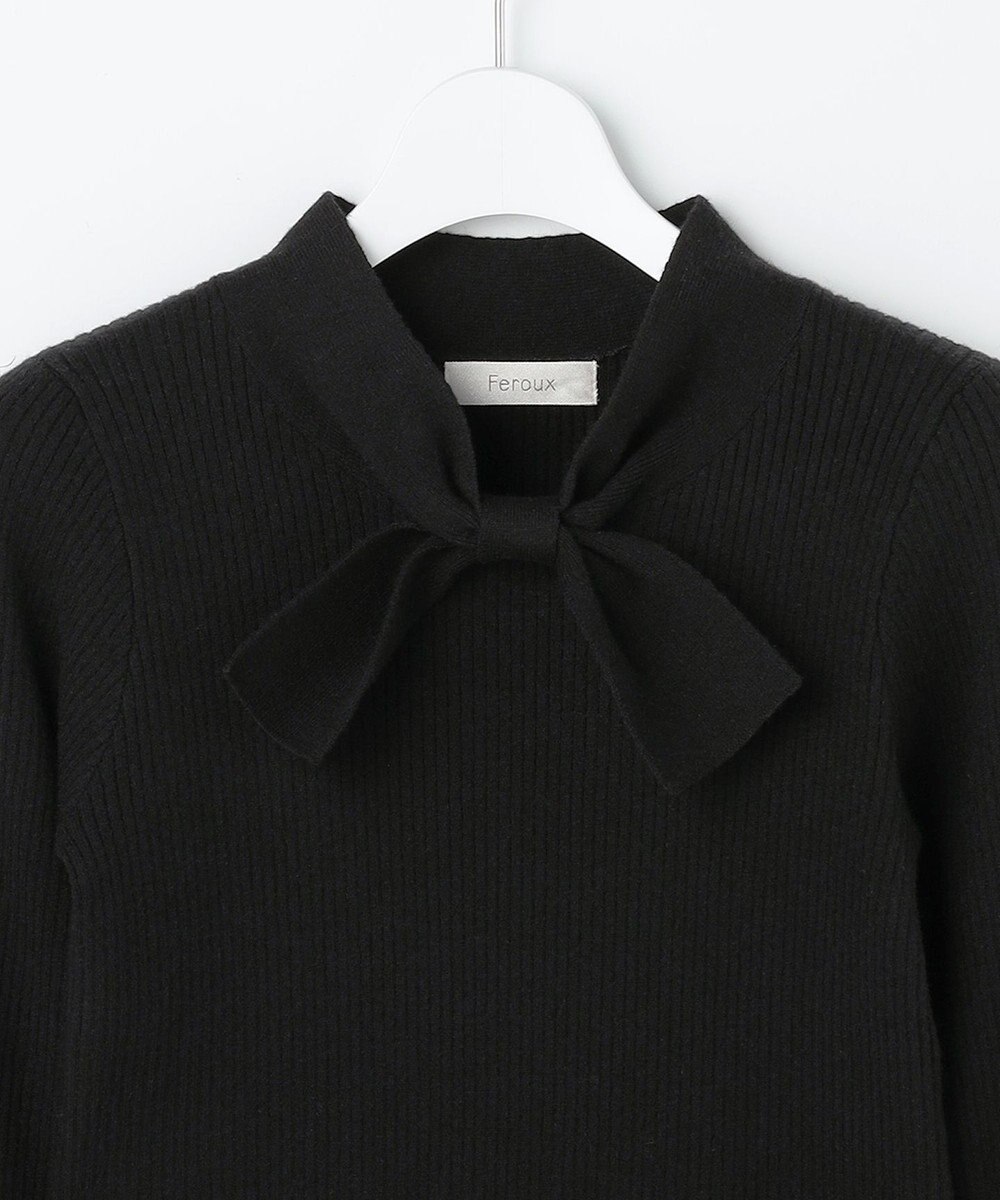 Feroux 【先行予約】リボンタイリブ ニット 