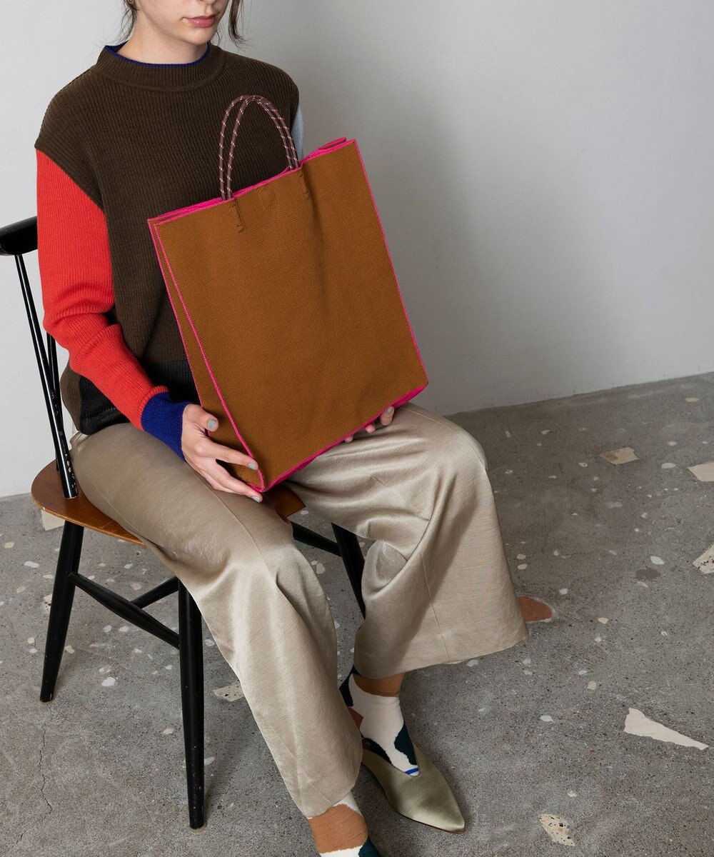 TRICOTE PAPER KNIT BAG LARGE / ペーパーニットバッグ大 