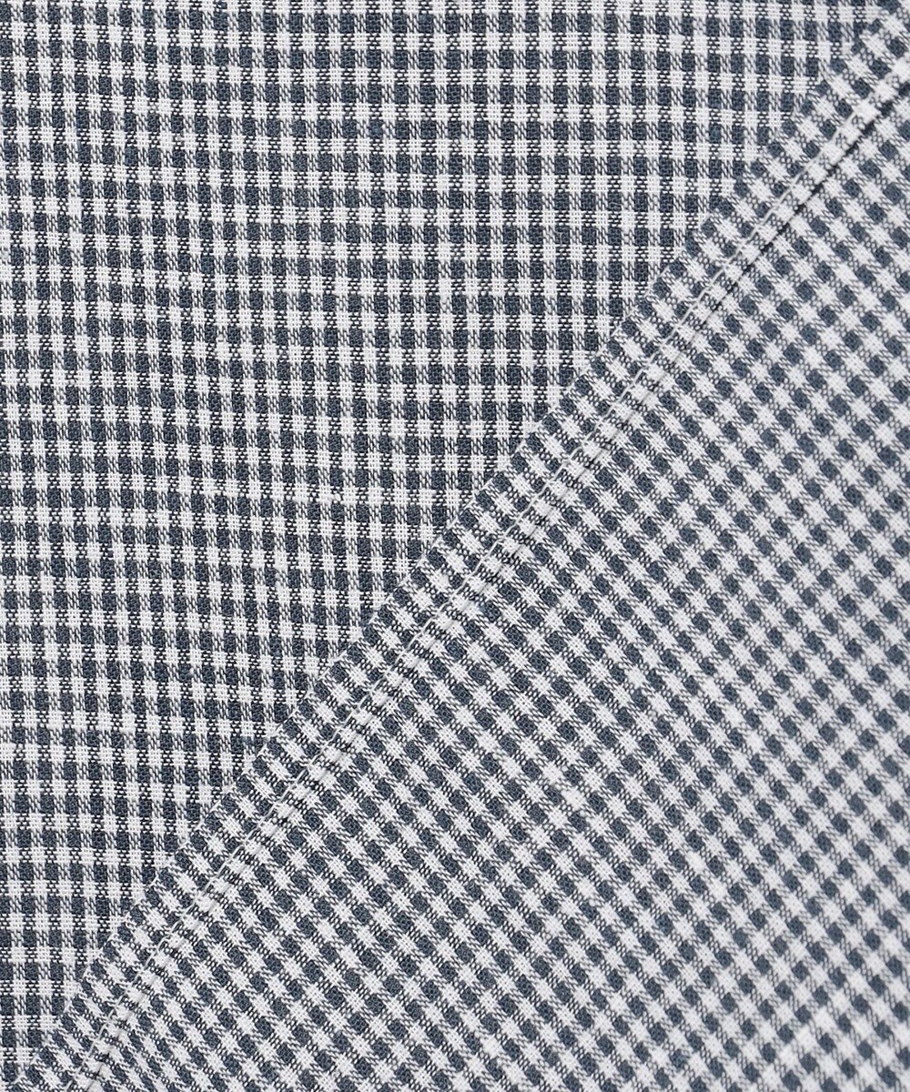 J.PRESS LADIES 【洗える】リネンminiチェック フロントピンタック シャツ 