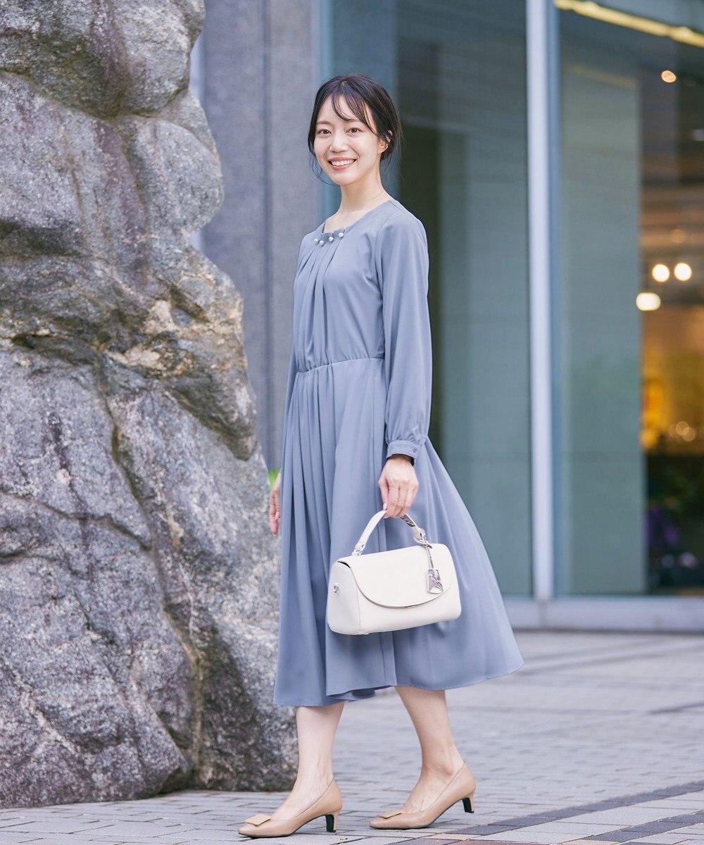 Tiaclasse 【洗える】タックパールワンピース 