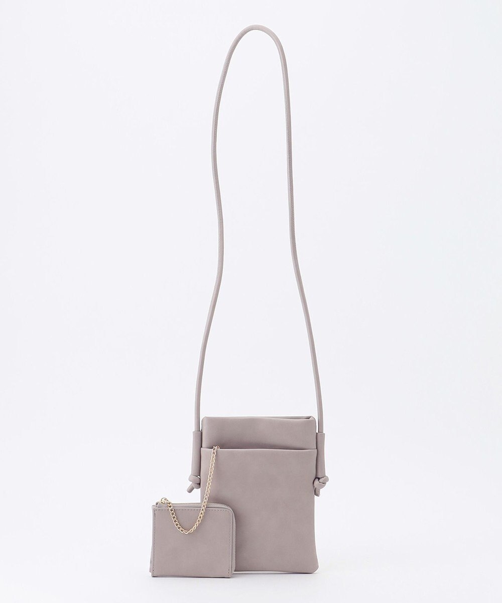 LA BAGAGERIE 【MONICA】ミニウォレット付き　ノットショルダーバッグ 