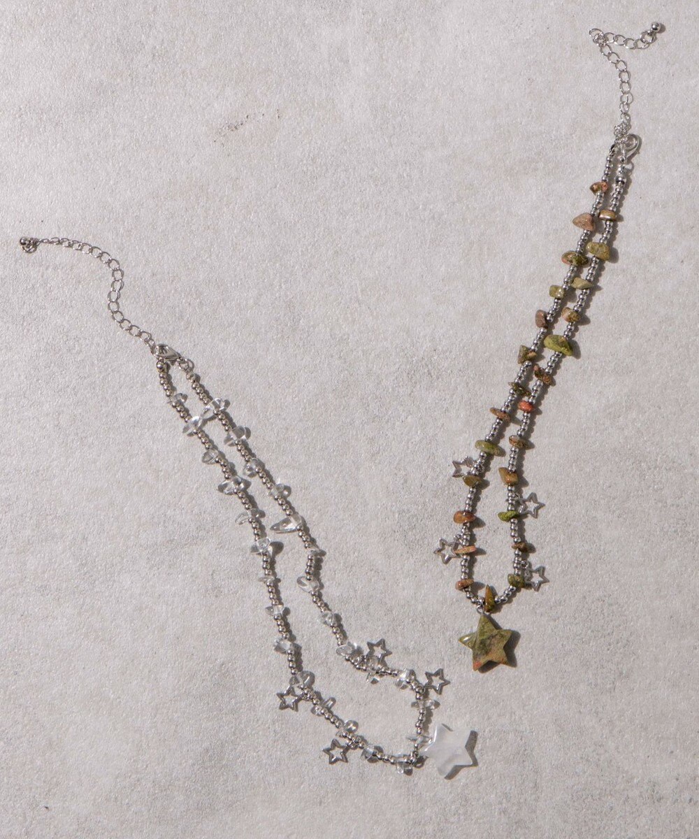WEGO Lスターストーンデザインネックレス 