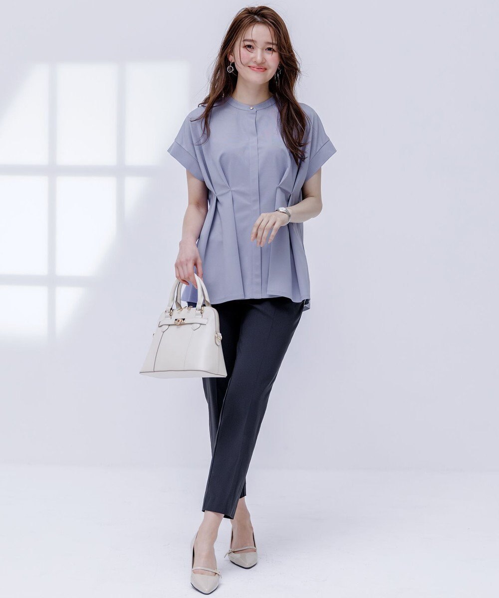 ANY SIS 【ストレッチ・接触冷感・撥水・UVカット・洗える】エアリーストレッチ テーパードパンツ 