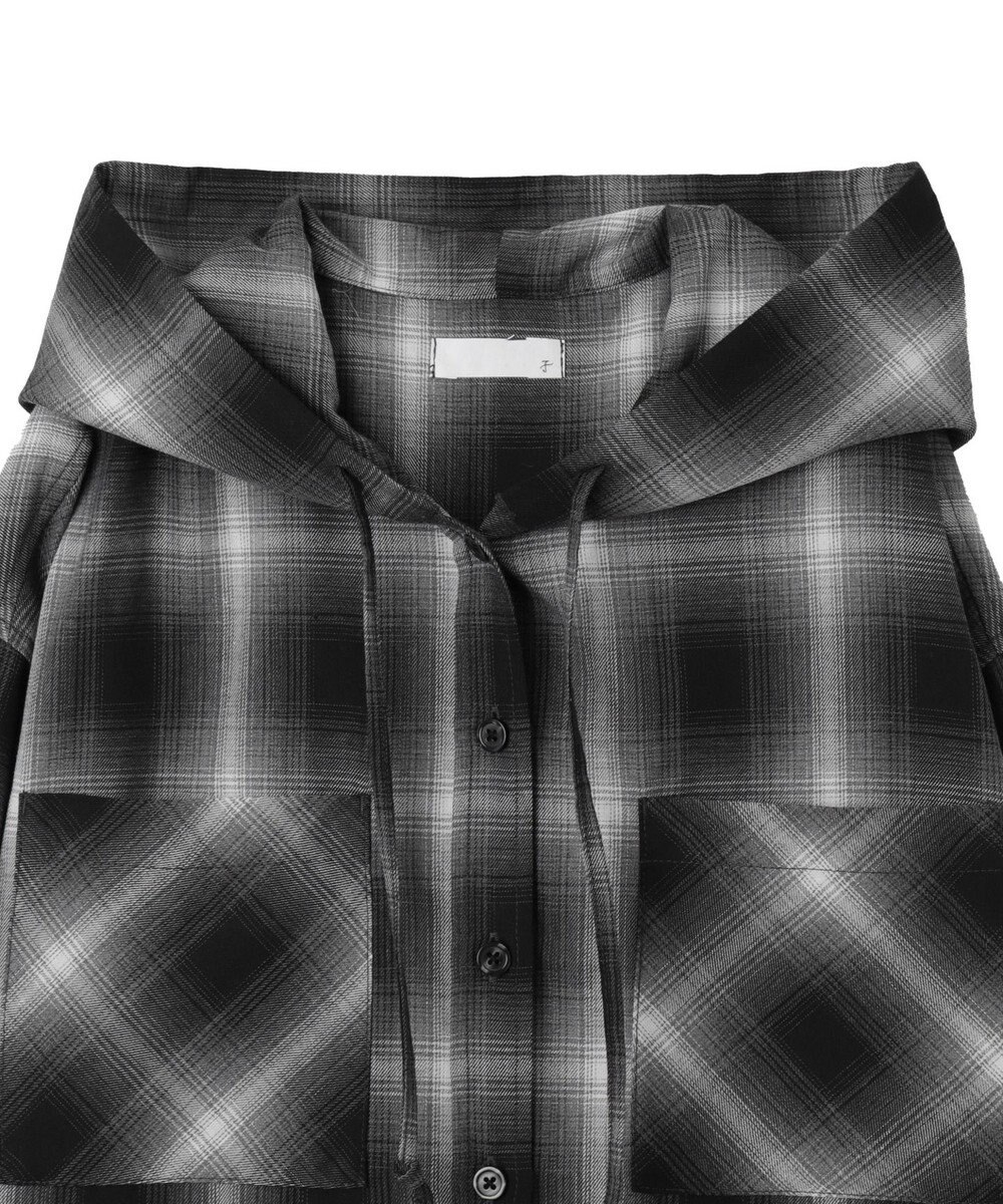 WEGO フードチェックBIGシャツ 