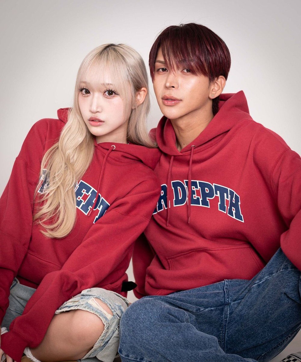 WEGO 【ユニセックス着用ITEM/MLサイズ展開】カレッジプルパーカー 