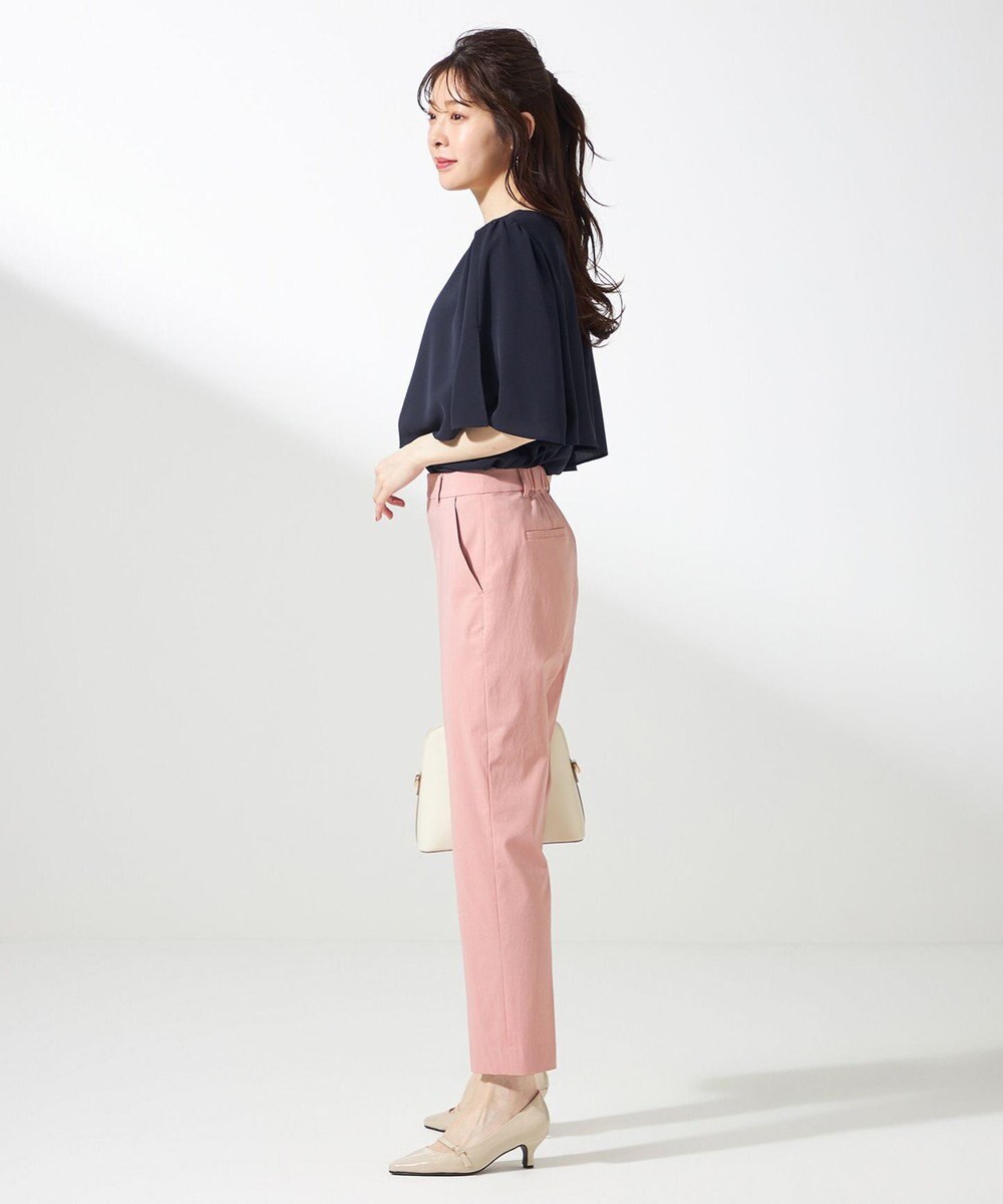 ANY SIS 【ストレッチ・接触冷感・撥水・UVカット・洗える】エアリーストレッチ テーパードパンツ 