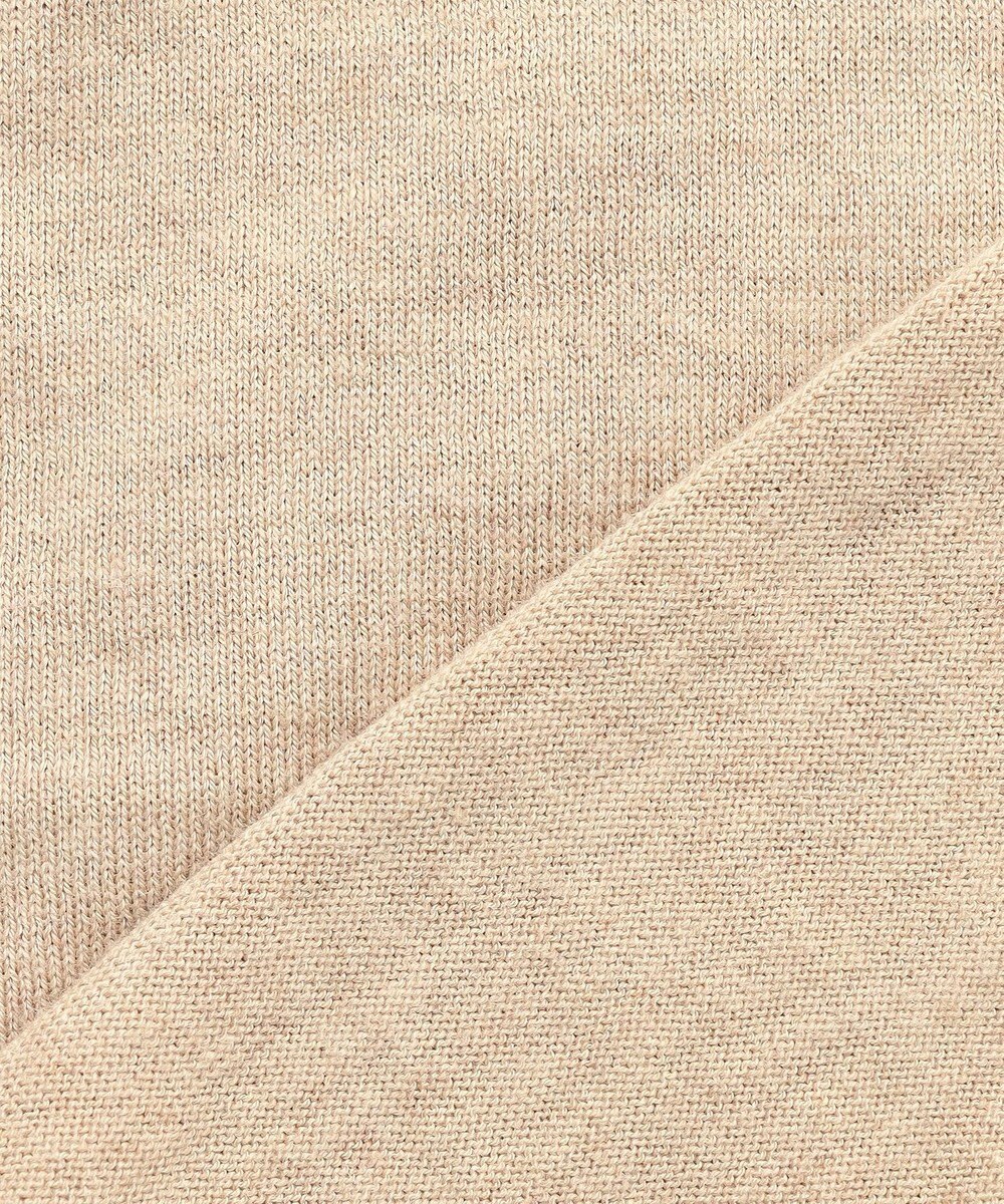 BEIGE， CHLOR / ウールシルク配色クルーネックカーディガン 