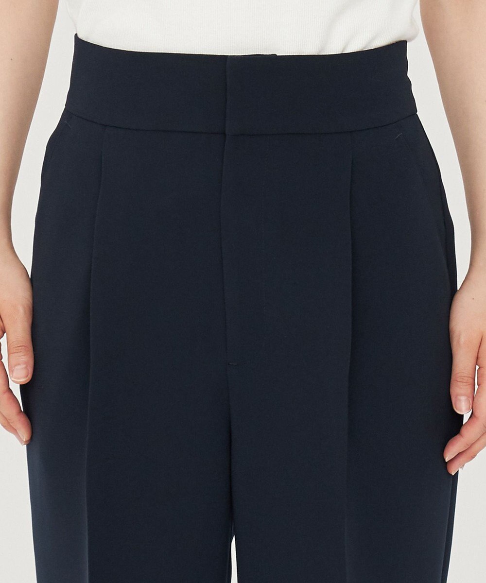 uncrave 【防シワ・洗濯機洗い可】ウォッシャブルダブルクロス テーパード パンツ 