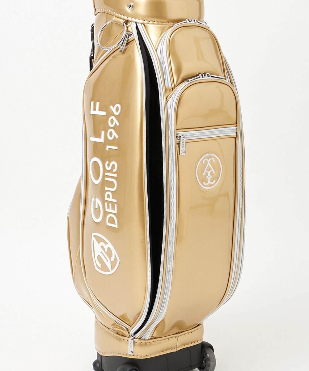 23区GOLF 【UNISEX】エレガントエナメルキャディバッグ　キャスター付きで移動もラクチン 
