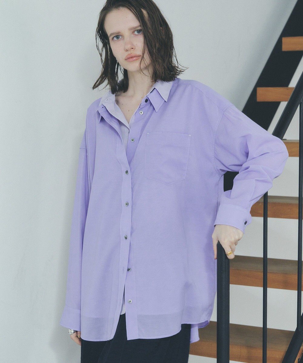 YECCA VECCA シアーレイヤードシャツ 