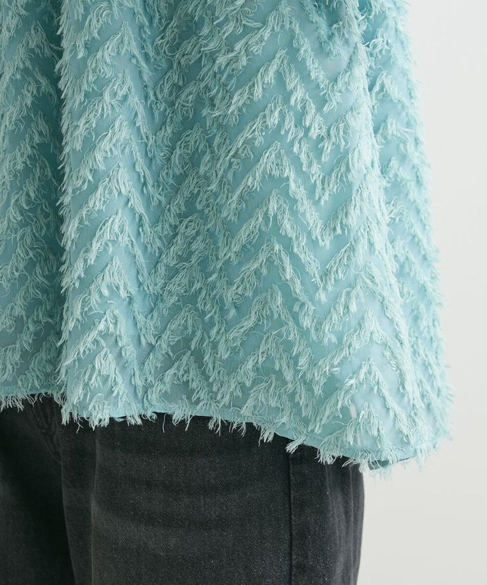 Green Parks フェザージャガードドッキングブラウス 