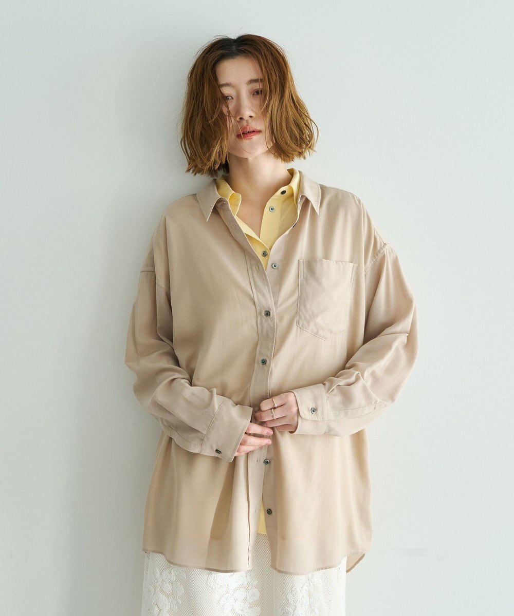 YECCA VECCA シアーレイヤードシャツ 