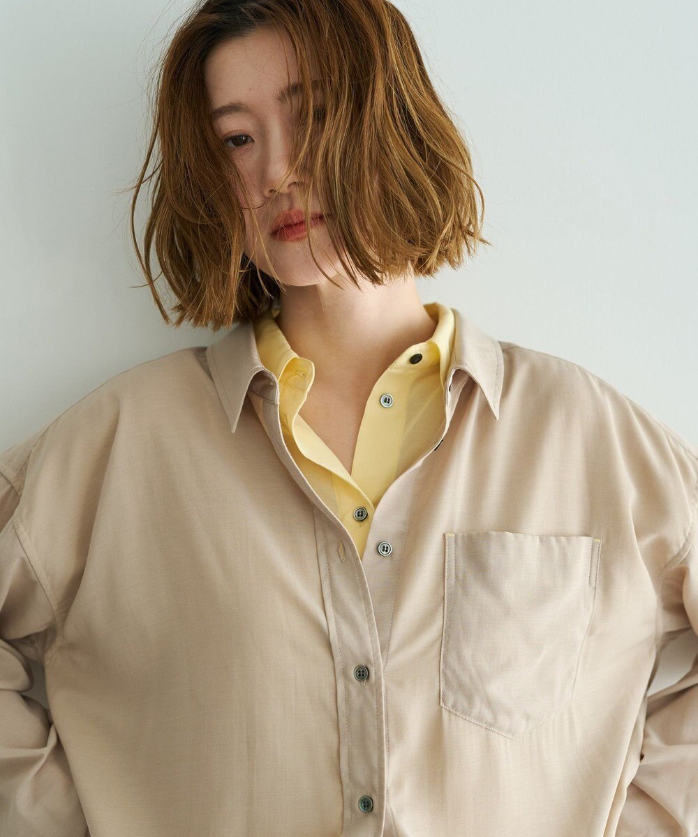 YECCA VECCA シアーレイヤードシャツ 