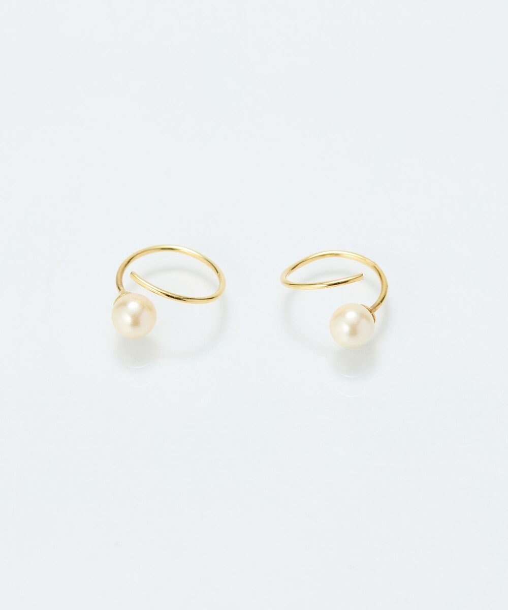 Phoebe 【金属アレルギー対応】ダブルループパールピアス/ニッケルフリー 
