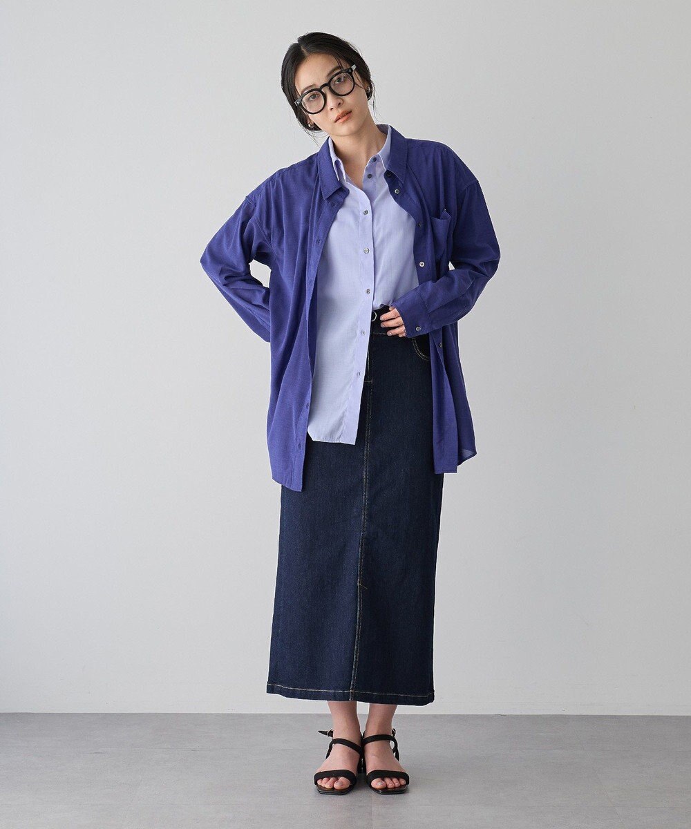 YECCA VECCA シアーレイヤードシャツ 