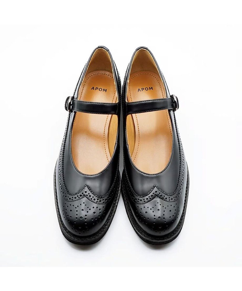 APOM 本革メリージェーンブローグシューズ 30 