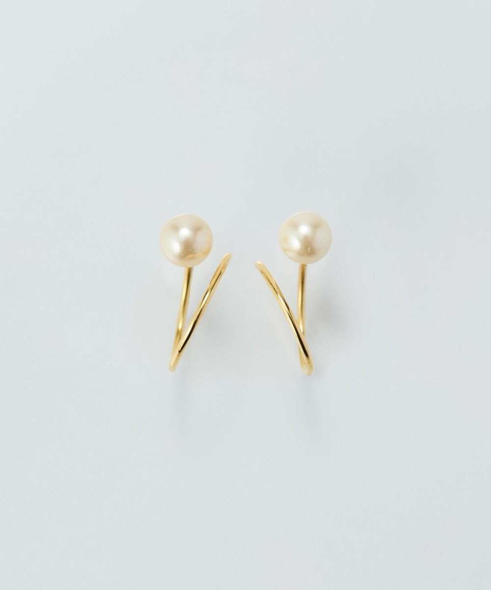 Phoebe 【金属アレルギー対応】ダブルループパールピアス/ニッケルフリー 
