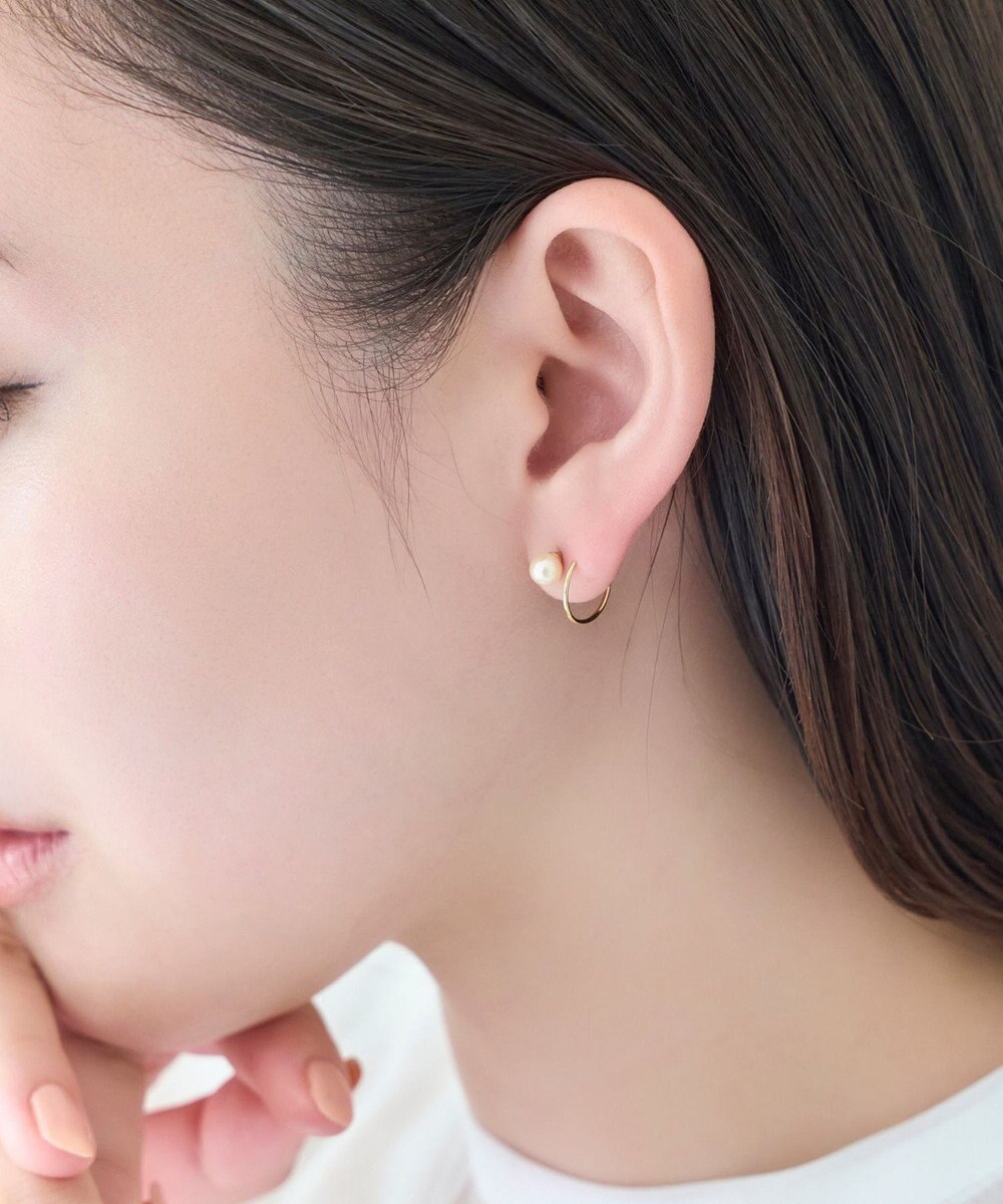 Phoebe 【金属アレルギー対応】ダブルループパールピアス/ニッケルフリー 
