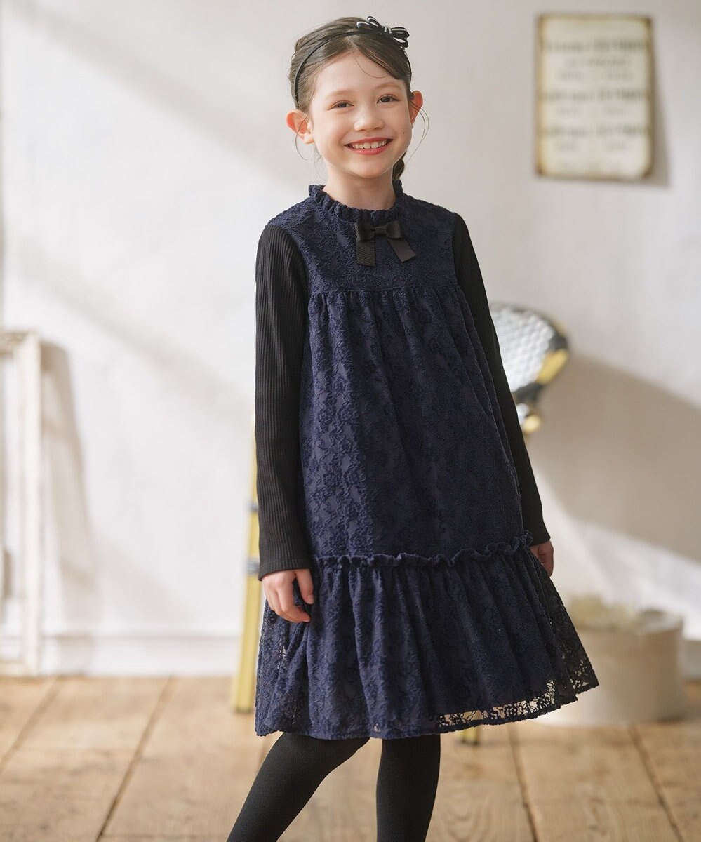 組曲 KIDS 【110-140㎝】スノウレース ワンピース 