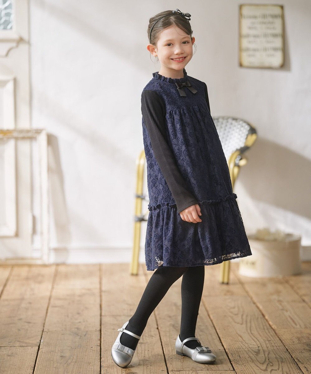 組曲 KIDS 【110-140㎝】スノウレース ワンピース 