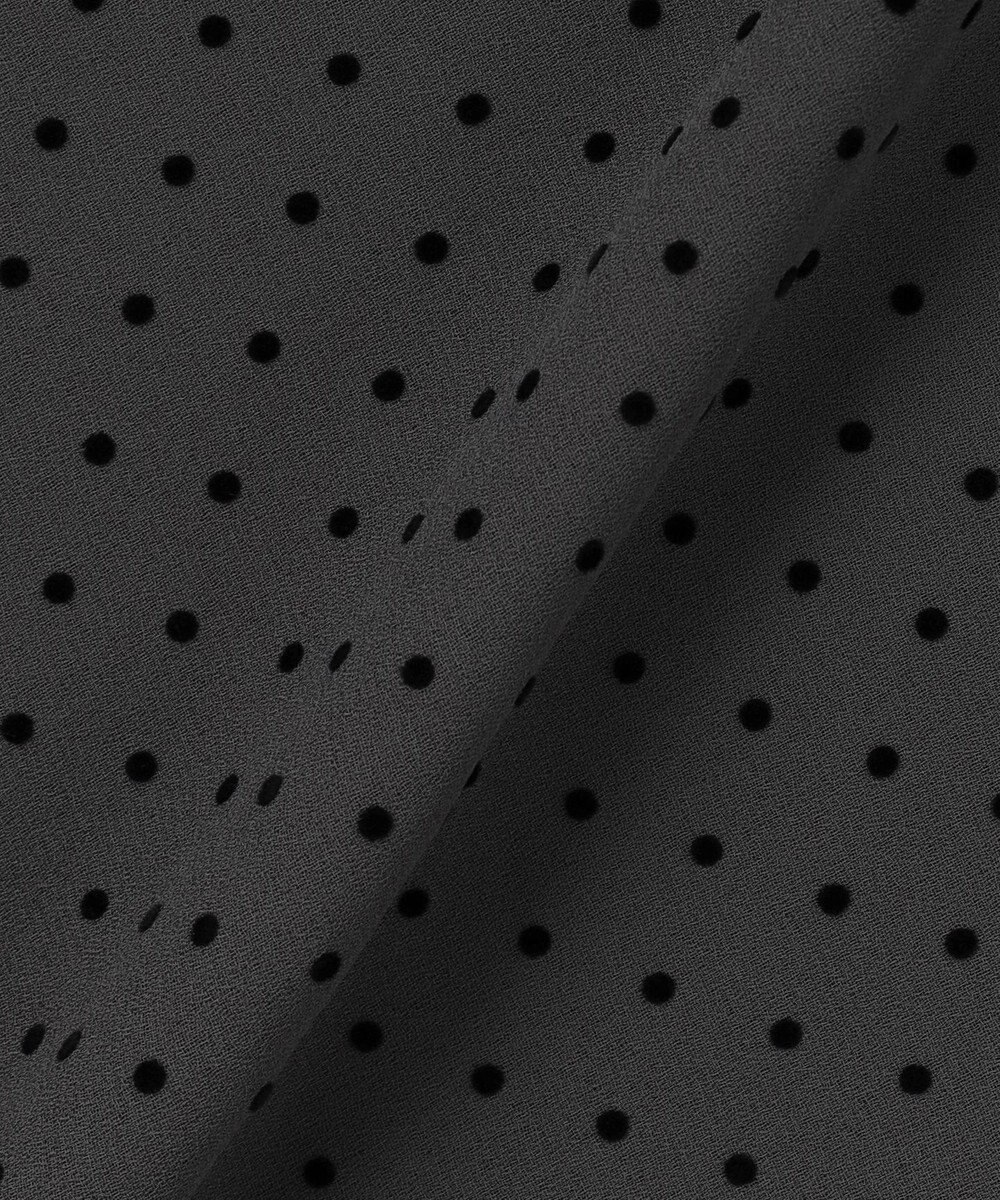 J.PRESS LADIES L 【洗える】ドットフロッキープリント ワンピース 