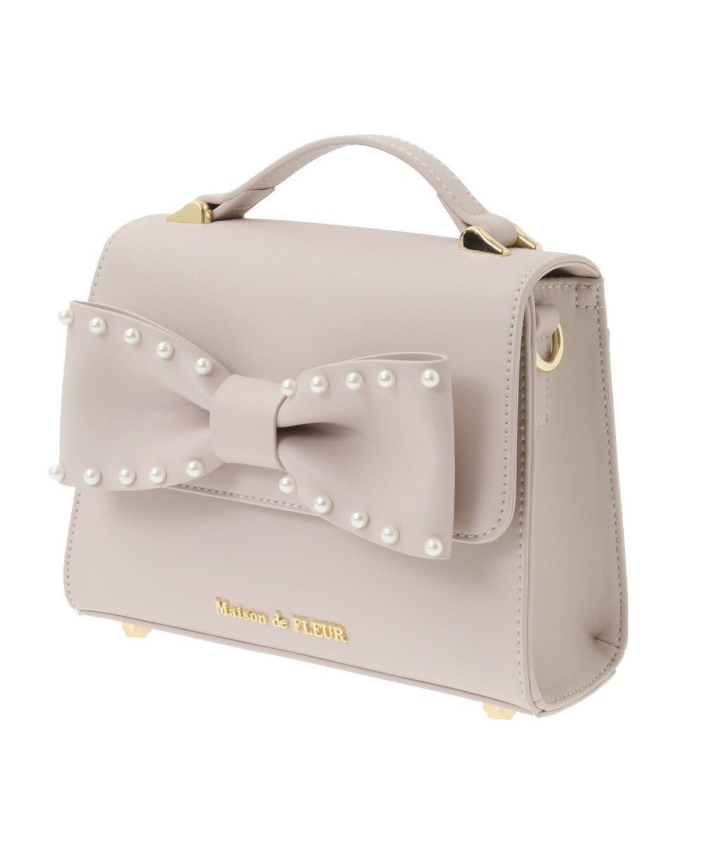 Maison de FLEUR パールリボンバッグ 