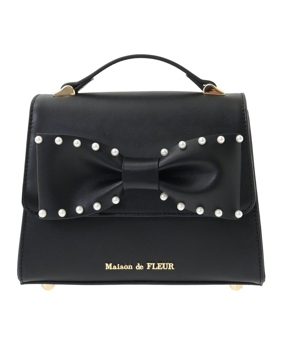 Maison de FLEUR パールリボンバッグ 