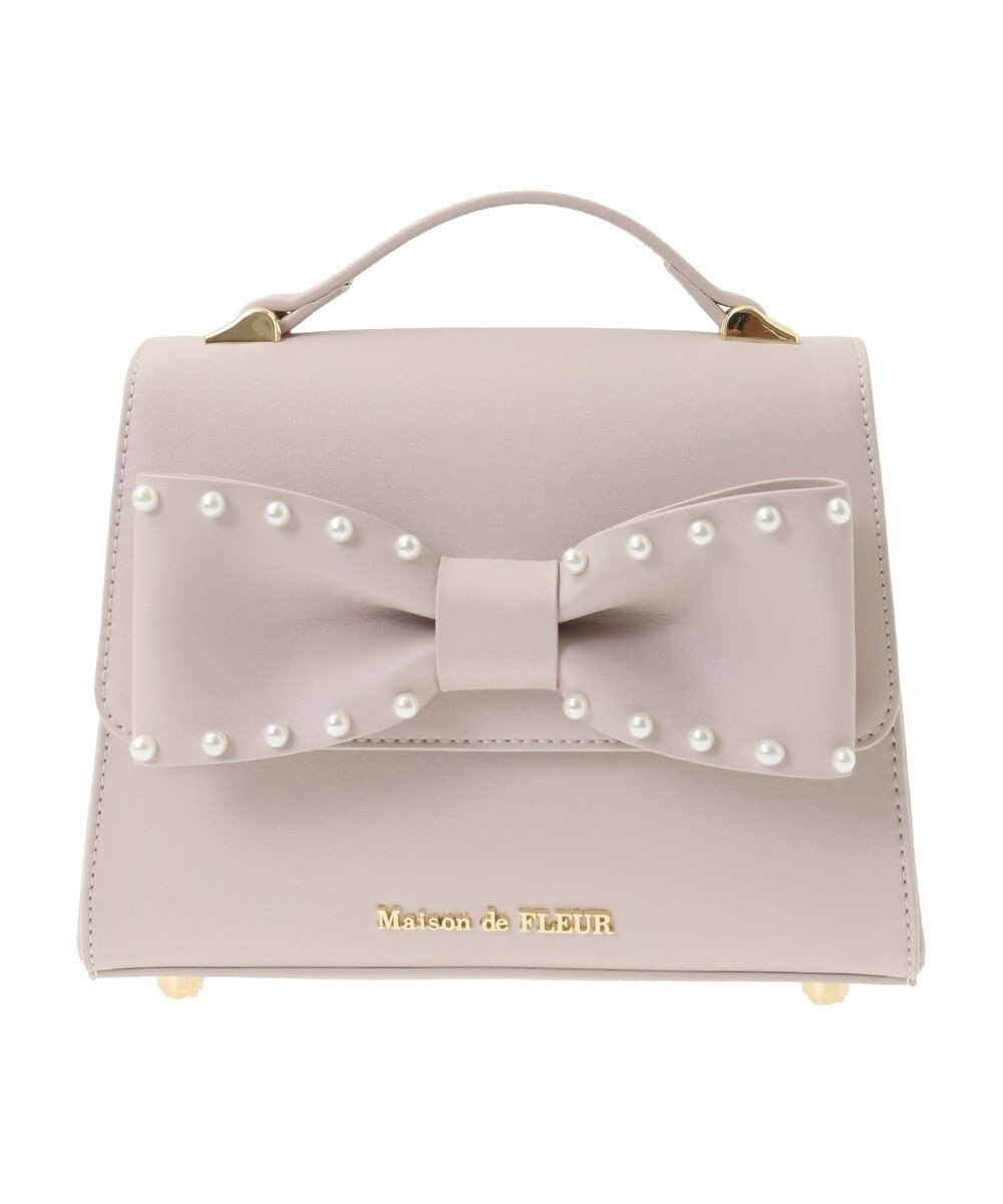 Maison de FLEUR パールリボンバッグ 