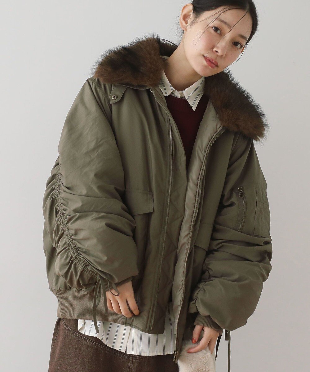 Green Parks ・ｓｗｉｎｇ　ｂｙ　ティペット付ミリタリーブルゾン 