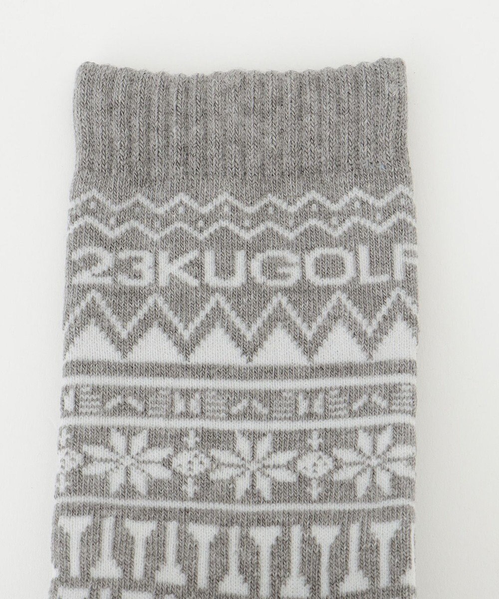 23区GOLF 【MEN】ノルディック柄 ハーフソックス 