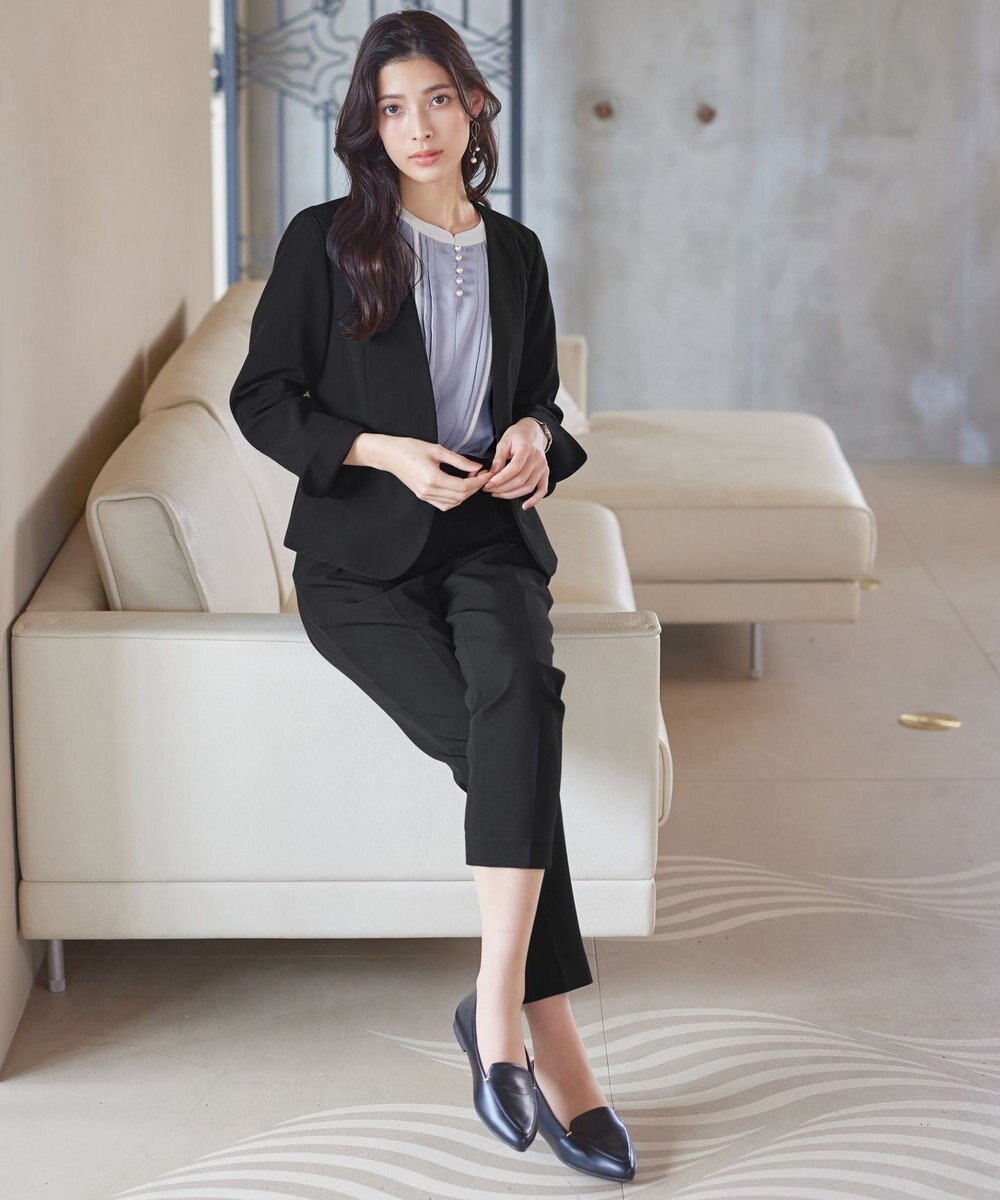 Tiaclasse L 【ダブルクロス・洗える】カラーレスジャケット 