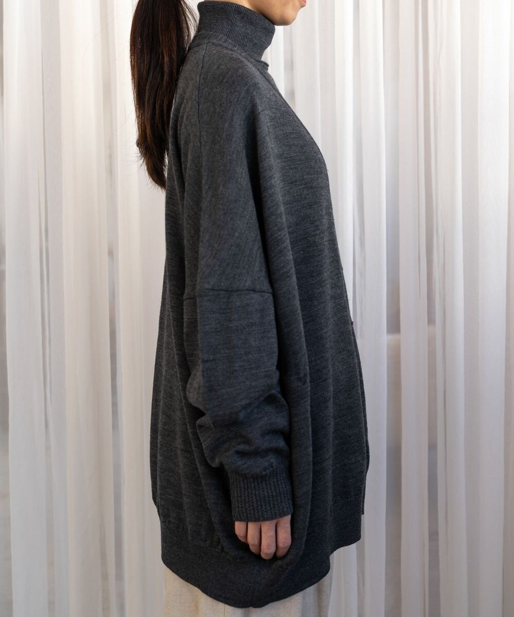 muuc エクストラファインメリノ・V襟オーバーサイズカーディガン 