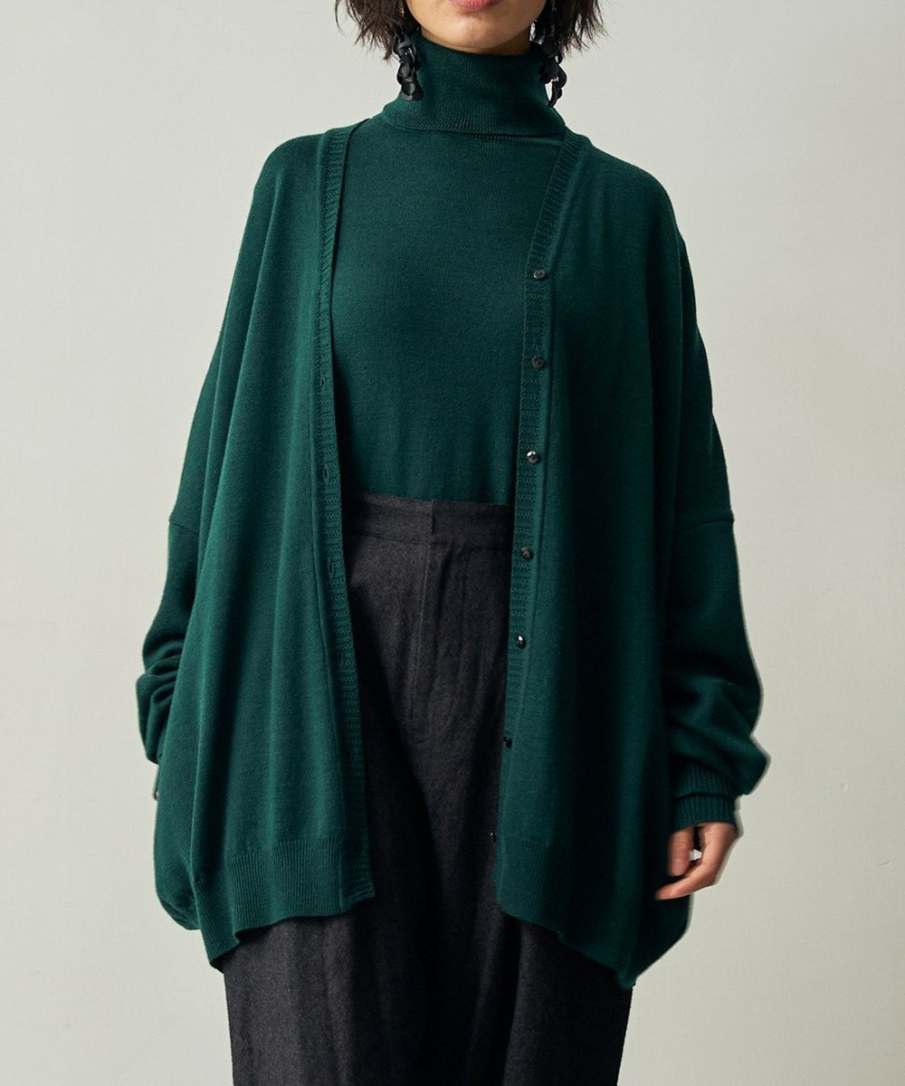 muuc エクストラファインメリノ・V襟オーバーサイズカーディガン 