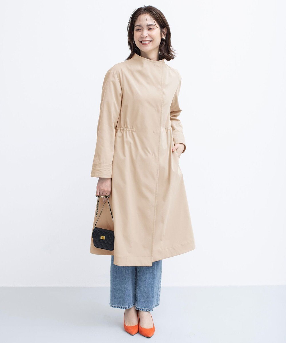 組曲 L 【WEB限定】コットンライクツイル スタンドネックコート 