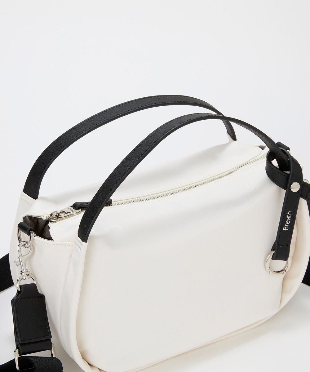 TOPKAPI 【Breath TOPKAPI】【撥水】ツヤ ナイロン ショルダー付き ラウンド トートバッグ 