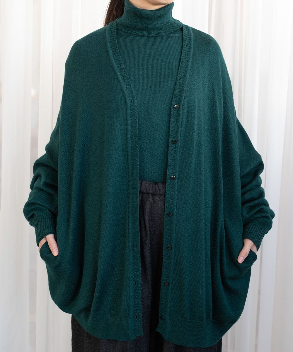 muuc エクストラファインメリノ・V襟オーバーサイズカーディガン 