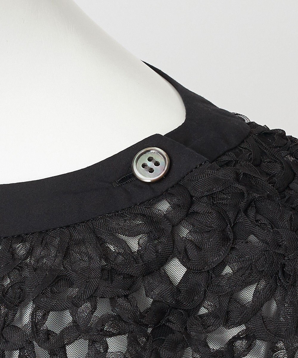 23区 【GOLD LABEL】オーガンジーテープエンブロイダリー ブラウス 