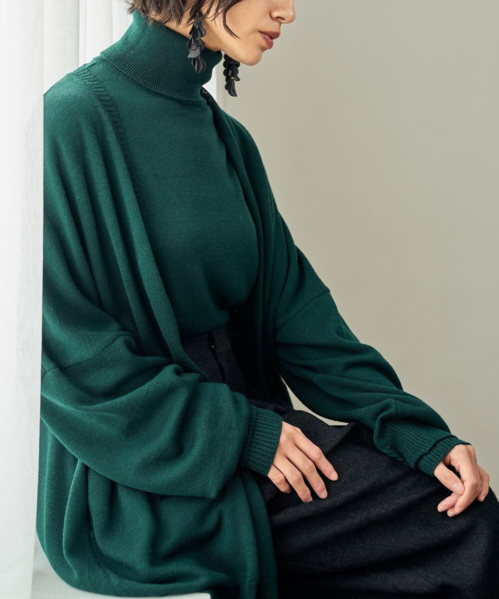 muuc エクストラファインメリノ・V襟オーバーサイズカーディガン 