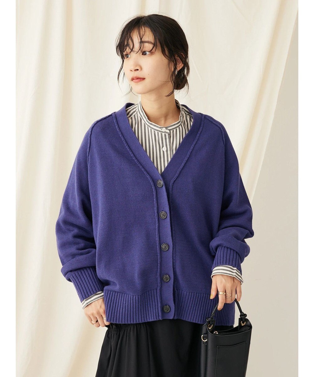 CRAFT STANDARD BOUTIQUE Ｖネックアウトリンキングカーディガン 