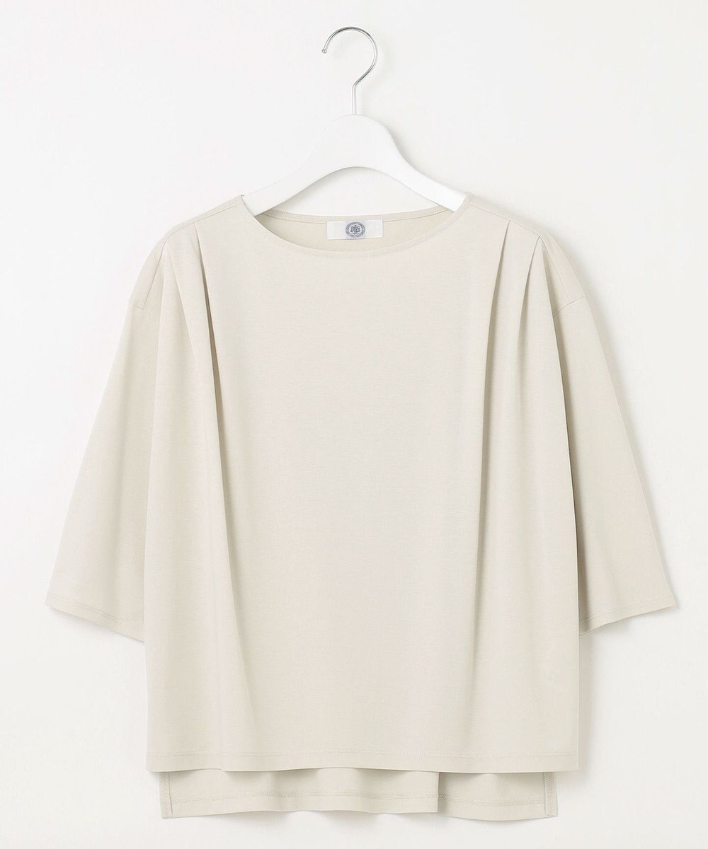 J.PRESS LADIES 【洗える・抗菌防臭・接触冷感・吸水速乾】ドライポンチ ボートネック カットソー 