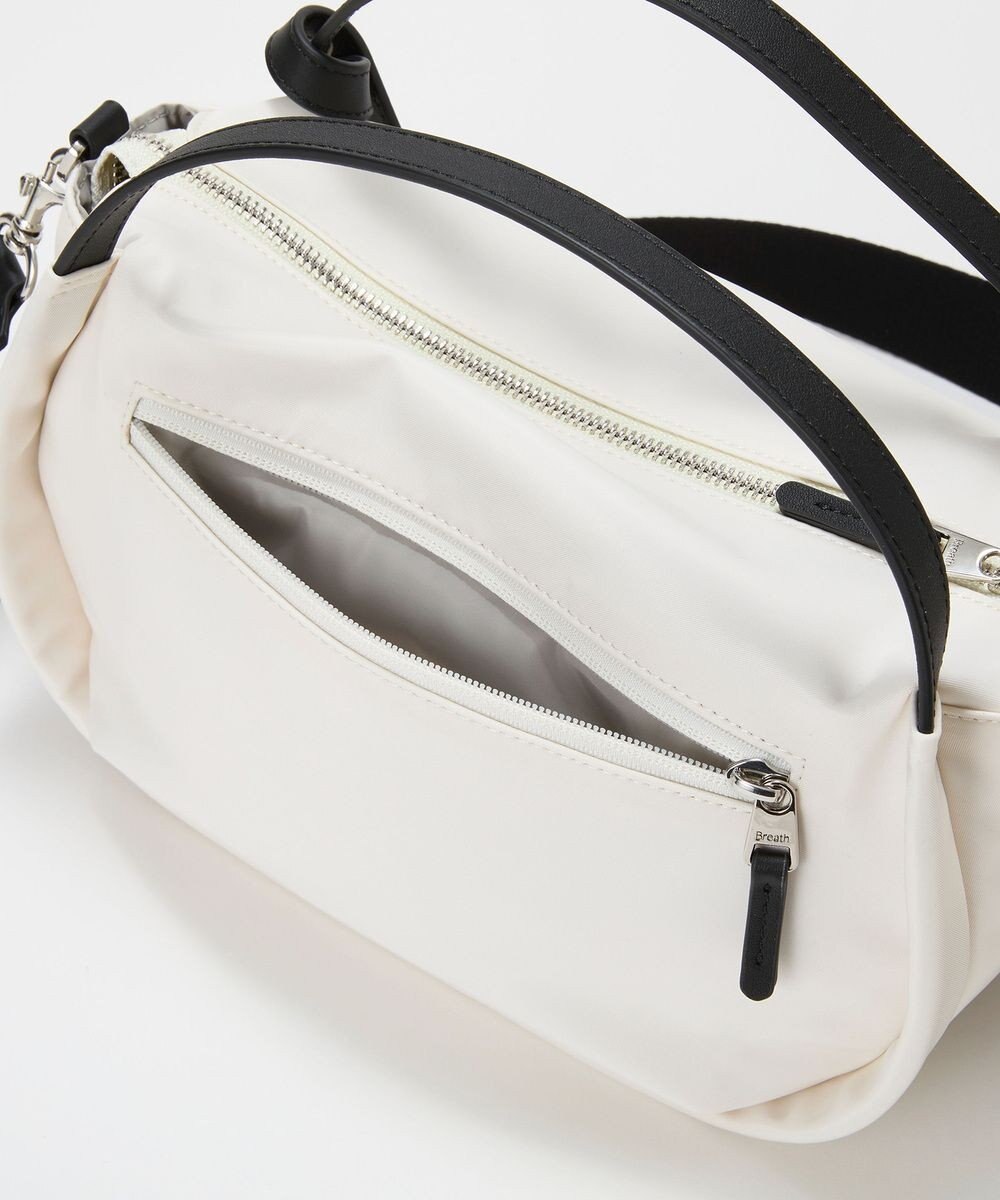 TOPKAPI 【Breath TOPKAPI】【撥水】ツヤ ナイロン ショルダー付き ラウンド トートバッグ 