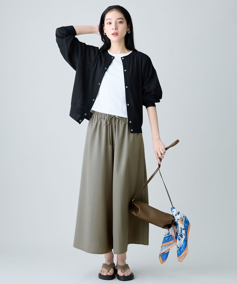 ANY シアーワッフルカーディガン 