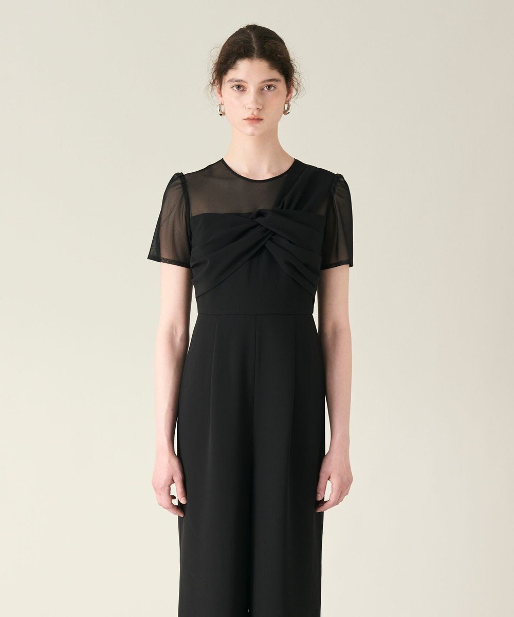 GRACE CONTINENTAL ドレープリボンサロペット 