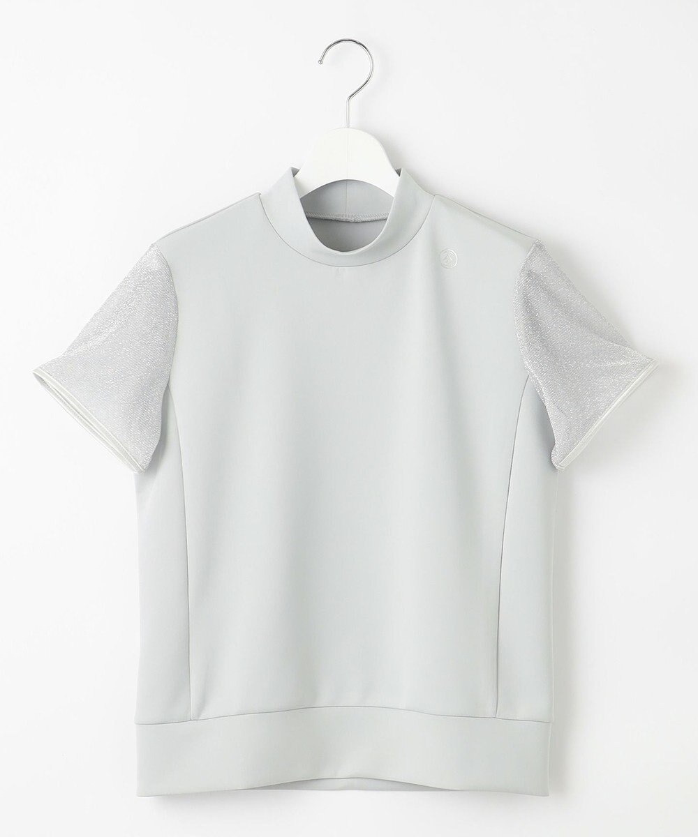 23区GOLF 【WOMEN】シアーラメ袖デザイン ライトダンボールモックネック 