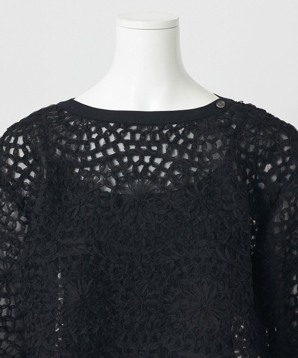 23区 【GOLD LABEL】オーガンジーテープエンブロイダリー ブラウス 