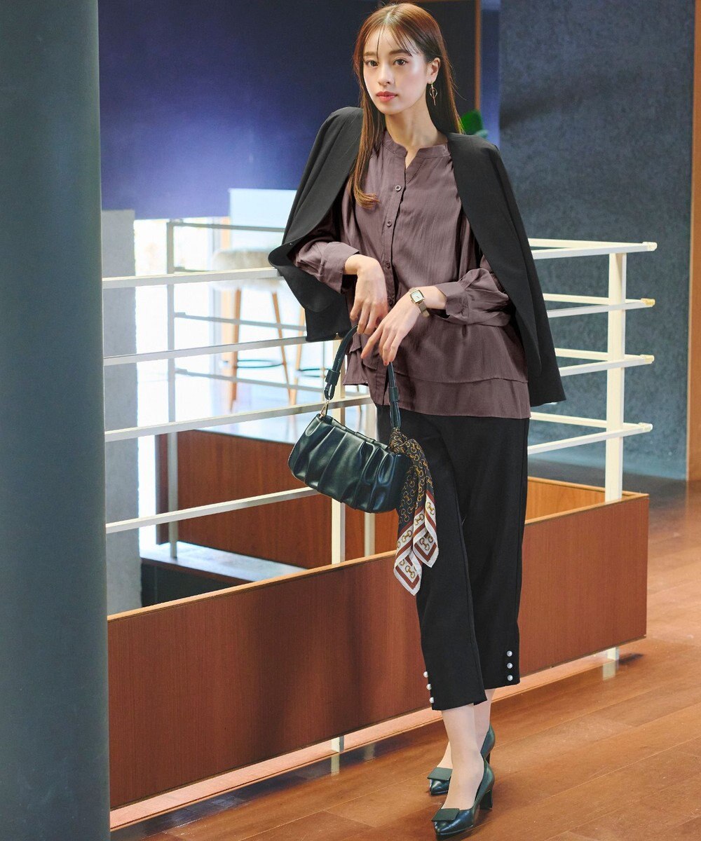 Tiaclasse L 【ダブルクロス・洗える】カラーレスジャケット 